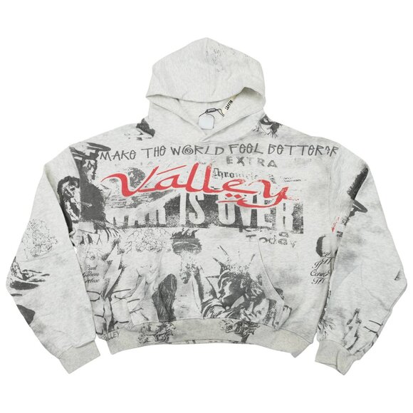 Vale Forever Mural Hoodie Sweatshirt Grey - Picture 1 of 7